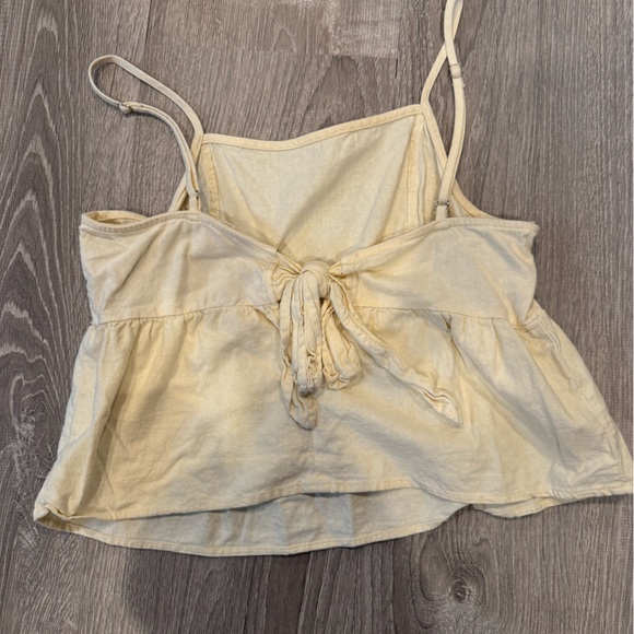 Yellow pacsun cropped tank (bow in back) - Picture 2 of 4